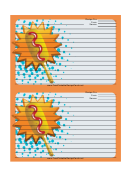 Orange Corndog Recipe Card 4x6