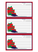 Red Veggies Recipe Card Template