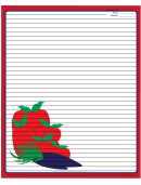 Red Veggies Recipe Card 8x10