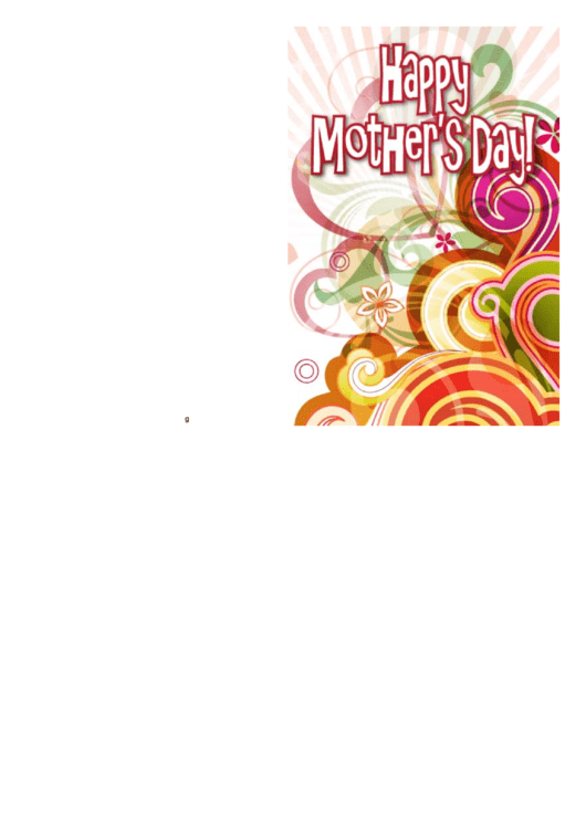 Colorful Swirls Mothers Day Card Printable pdf