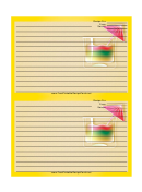 Yellow Cocktail Umbrella Recipe Card Template 4x6