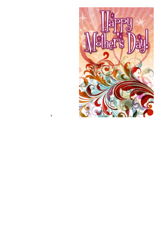 Red Swirls Mothers Day Card Printable pdf