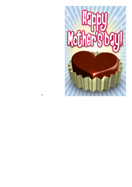 Chocolate Candy Mothers Day Card Printable pdf