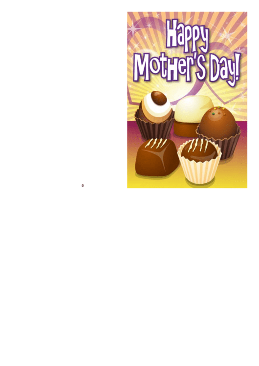 Chocolate Truffles Mothers Day Card Printable pdf