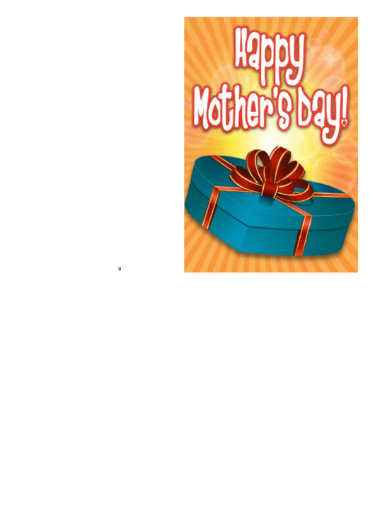 Blue Box Mothers Day Card Printable pdf