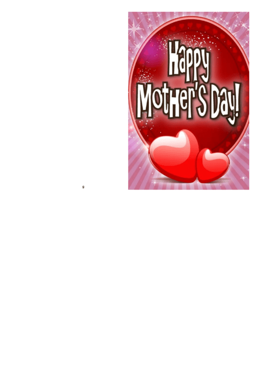 Two Hearts Mothers Day Card Printable pdf
