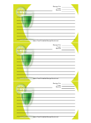 Cocktail Green Recipe Card Template