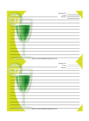 Cocktail Green Recipe Card 4x6 Template