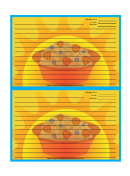 Fruit Cereal Blue Recipe Card 4x6