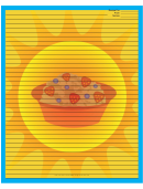 Fruit Cereal Blue Recipe Card 8x10