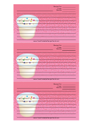 Ice Cream Sprinkles Pink Recipe Card Template