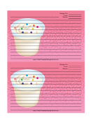 Ice Cream Sprinkles Pink Recipe Card 4x6 Template