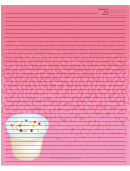 Ice Cream Sprinkles Pink Recipe Card 8x10