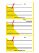 Yellow Paper Cups Recipe Card Template