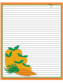Orange Veggies Recipe Card 8x10