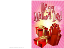 Three Red Boxes Mothers Day Card