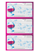 Pink Brandy Snifters Recipe Card Template