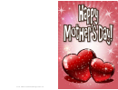 Two Sparkling Hearts Mothers Day Card