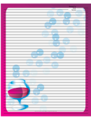 Pink Brandy Snifters Recipe Card 8x10