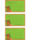 Halloween 3x5 Recipe Card Template