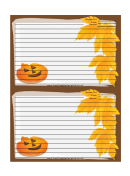Brown Jack-o-lanterns Recipe Card 4x6 Template