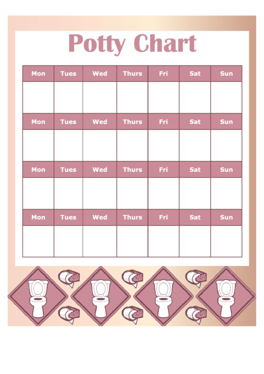 Potty Chart Template - Girl Printable pdf