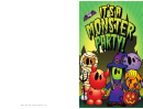 Halloween Monster Party Card Template Printable pdf