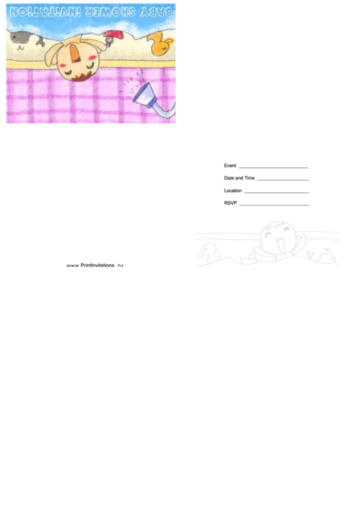 Baby Shower Invitation Printable pdf