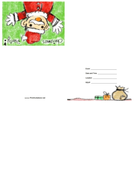 Christmas Party Invitation Template Printable pdf