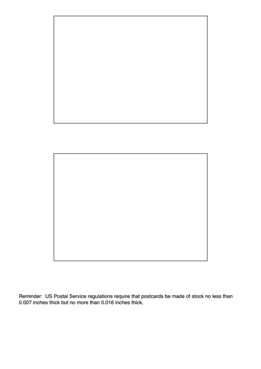 Blank Postcard Template Printable pdf