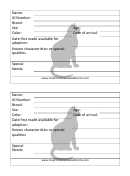 Cat Adoption Cage Card Template