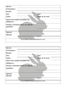 Rabbit Adoption Cage Card Template