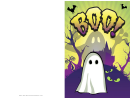 Halloween Boo Ghosts Card Template Printable pdf
