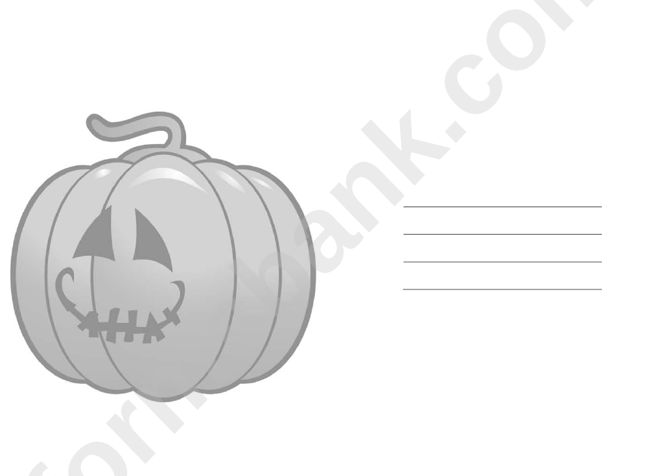 Halloween Two Jack-O-Lanterns Card Template