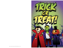 Halloween Trick Or Treat Vampire Card Template