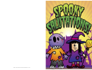 Halloween Spooky Salutations Card Template Printable pdf