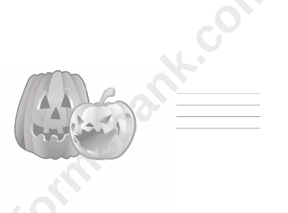 Halloween Jack O Lantern Card Template