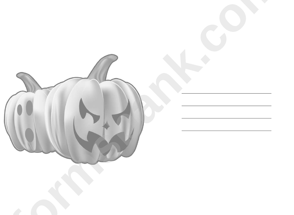 Halloween Boo Jack-O-Lantern Card Template