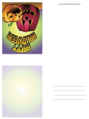 Halloween Jack-o-lantern Small Card Template