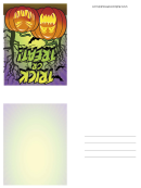 Halloween Trick Or Treat Small Card Template
