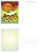 Halloween Boo Jack-o-lantern Small Card Template