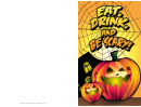 Halloween Eat Drink And Be Scary Card Template