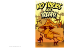 Halloween No Tricks Just Treats Card Template