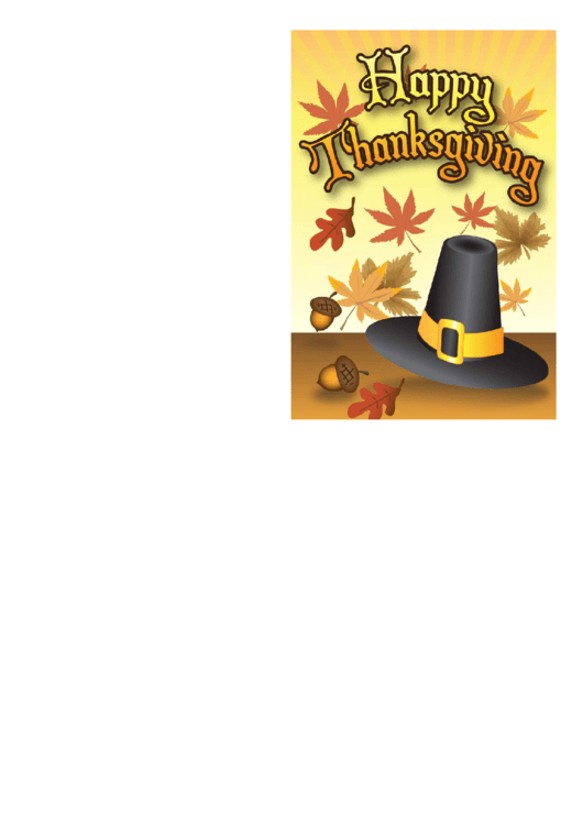 Happy Thanksgiving Card Template Printable pdf