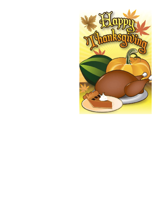Happy Thanksgiving Card Template Printable pdf