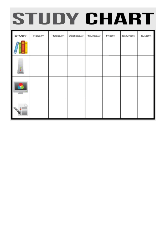 Study Guide Chart Printable pdf