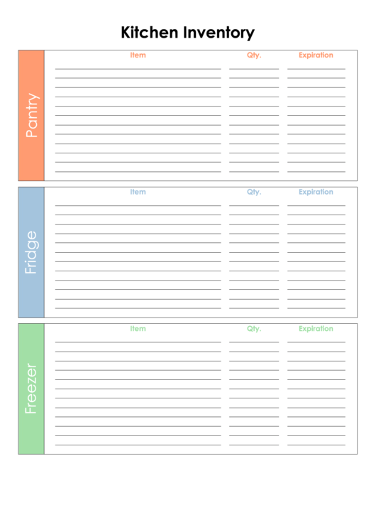 Top Kitchen Inventory Spreadsheet Templates Free To Download In PDF Format