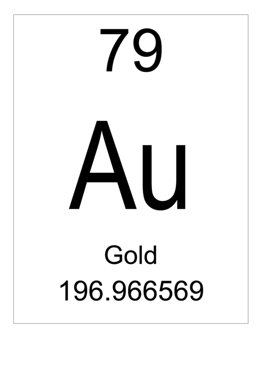 Element - 079 (Gold) Printable pdf