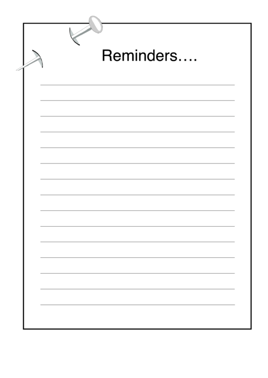 Reminder Template Printable pdf