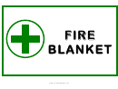 Emergency Fire Blanket Sign Template